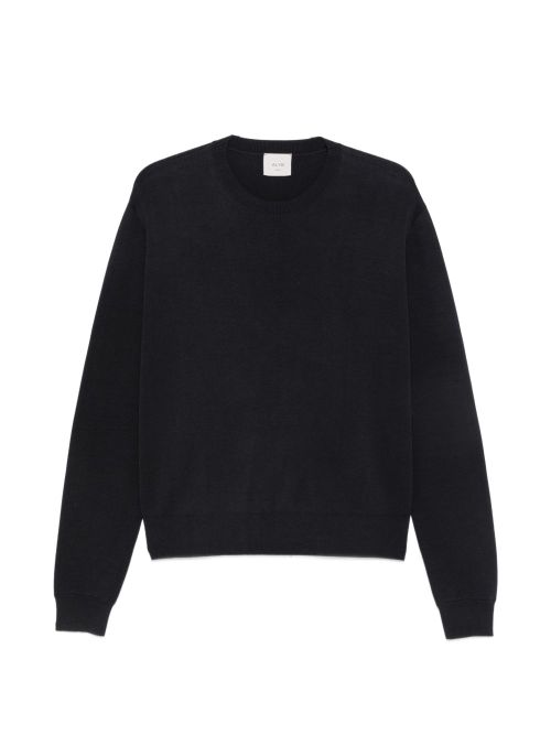 Knitted Crewneck Sweatshirt — Navy