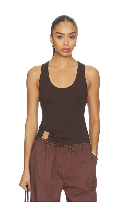ROAME. Cody Rib Tank in Brown. XS. Also in S