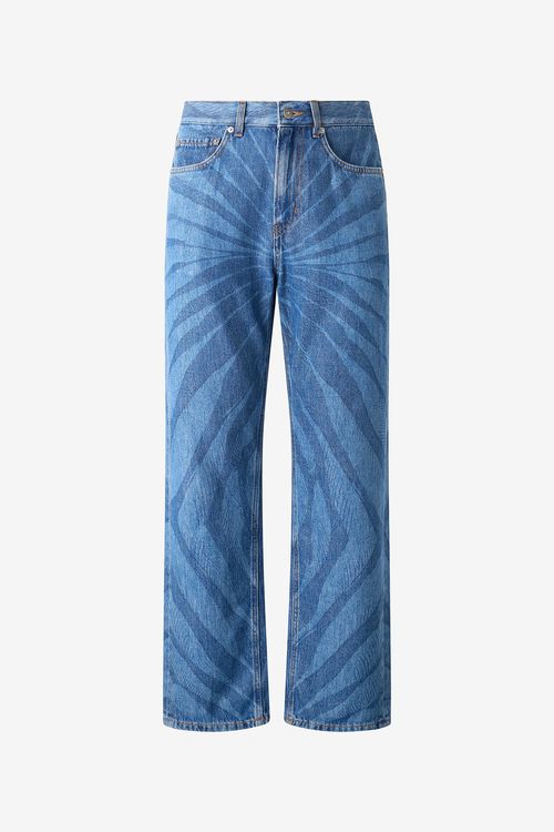 Jeans In Patterned Denim