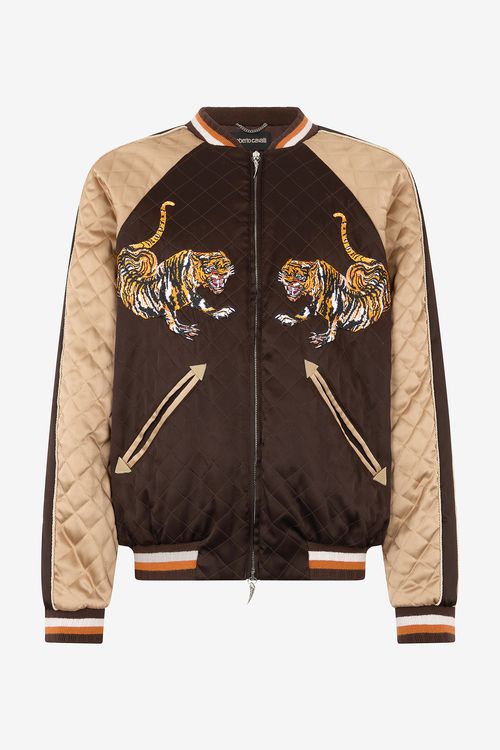Bomber Jacket With Tigers