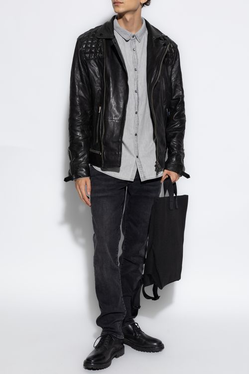 Leather Jacket Conroy, Men's, Black