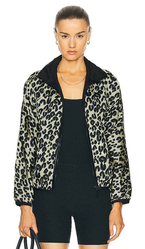 FWRD Renew Louis Vuitton Leopard Nylon Jacket in Green. 34. Also in