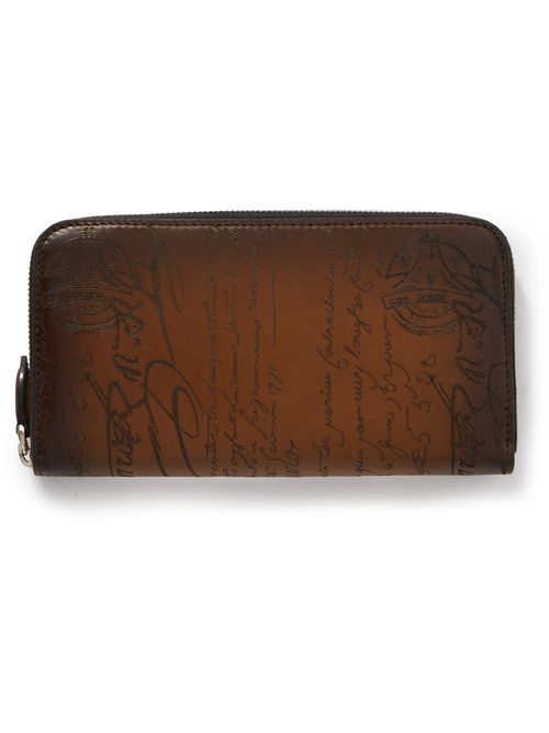 Itauba Scritto Venezia Leather Travel Wallet - Men - Brown