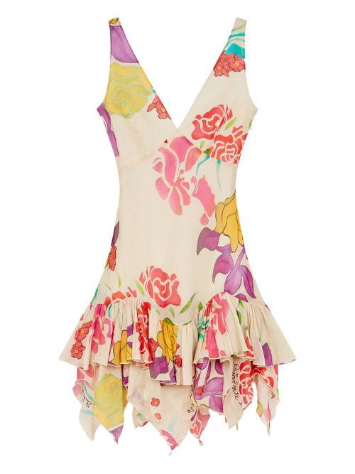 Donde Esteban | Donde Esteban floral-print mini dress - Neutrals | Realry