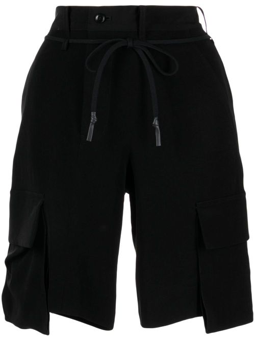 Cargo-pocket cotton shorts - Black