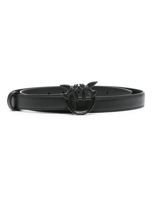 Love Birds-buckle thin belt - Black
