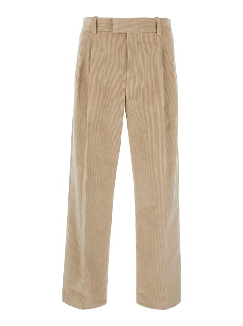 Corduroy Cotton Trousers — Beige