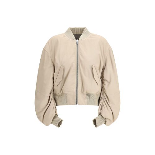 Secchia Flight Bomber Jacket — Beige