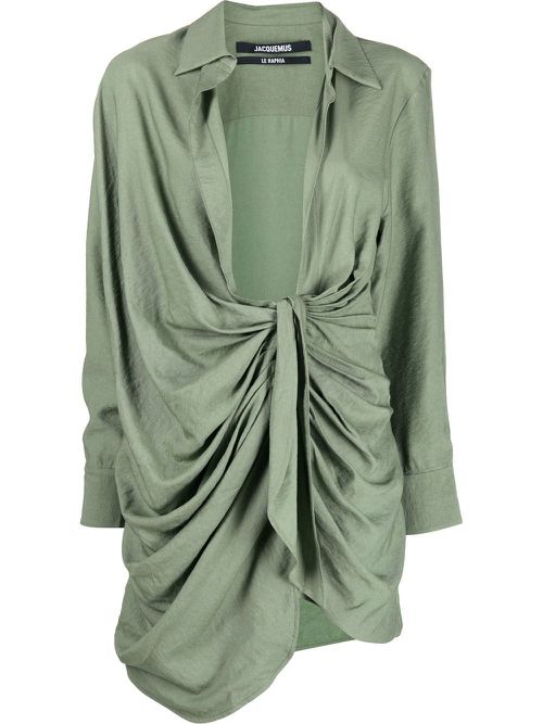La Robe Bahia draped shirtdress - Green