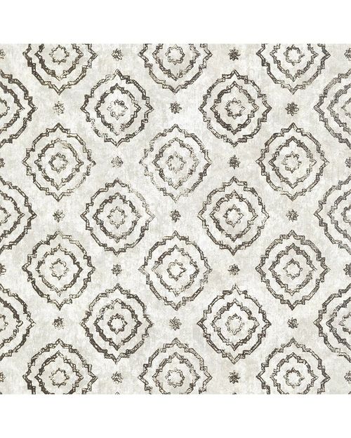 A-Street Prints Uma Platinum Star Medallion Wallpaper