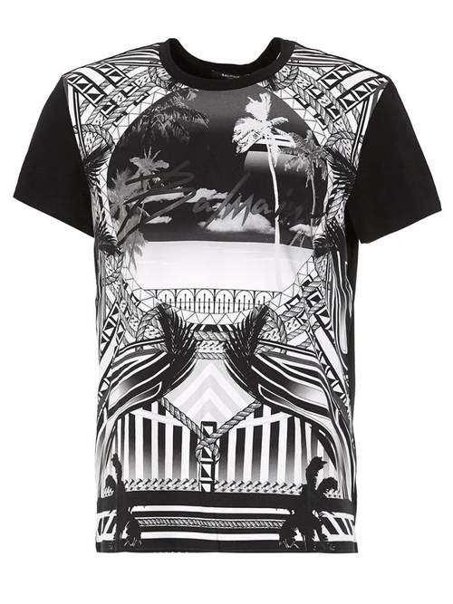 Balmain Resort Logo Black T-Shirt - Black