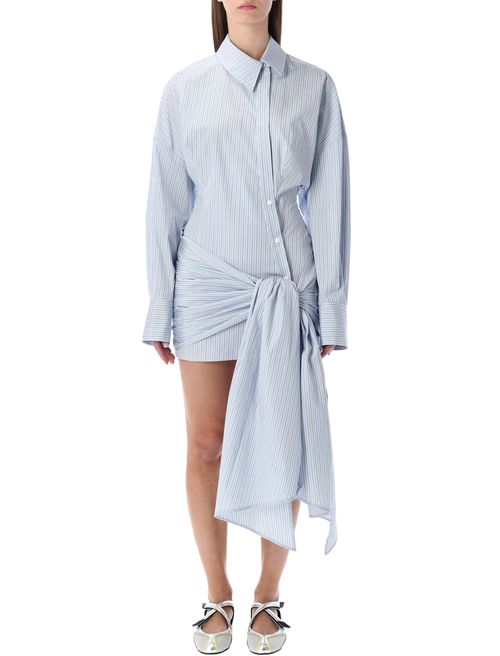 Sculptural Mini Dress with Dramatic Draping