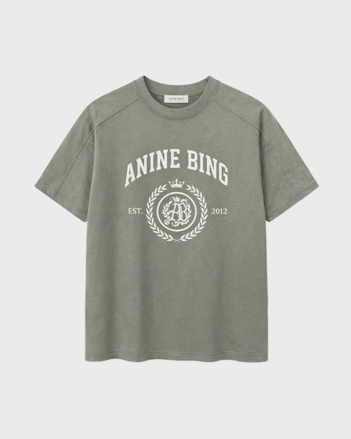 Anine Bing JAYLIN TEE COLLEGIATE Medi Sage