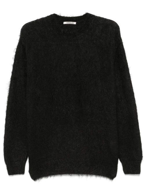 Brushed knit cardigan - Black