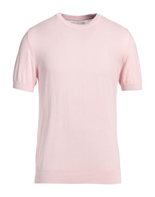 Man Sweater Light pink Size L Cotton
