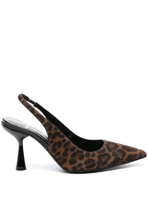 Scuba 90mm leopard-printed pumps - Brown