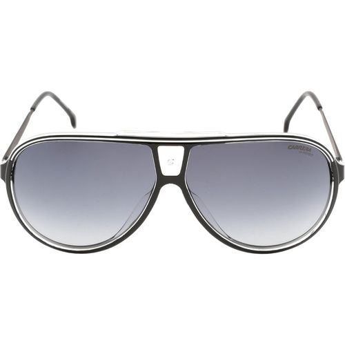 Carrera Mens Grey Shaded Lens White Detail Black Sunglasses - One