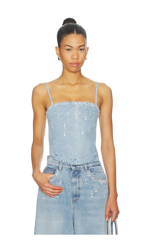 GIUSEPPE DI MORABITO Denim Top in Blue. M. Also in L