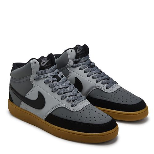 Men's Court Vision Mid Sneakers (Grey/Black/Gum)