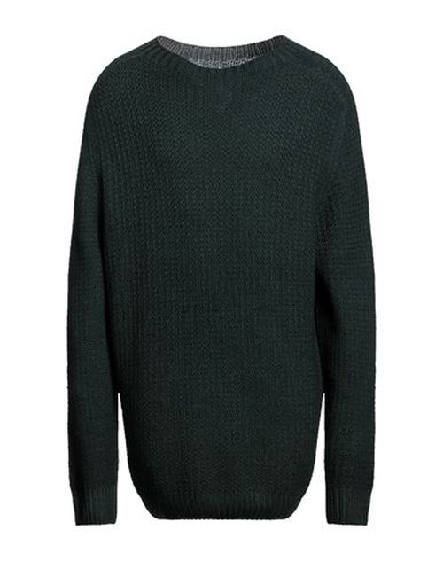 Man Sweater Dark green Size 48 Merino Wool