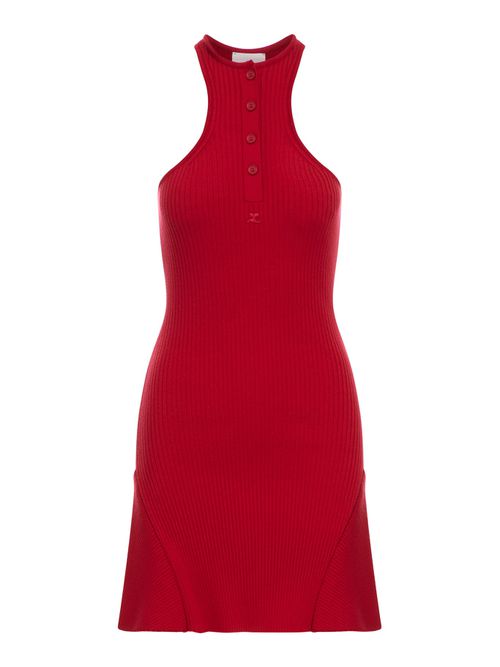 Red Viscose Blend Dress