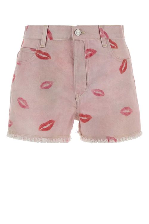 Lesia Denim Shorts — Pink