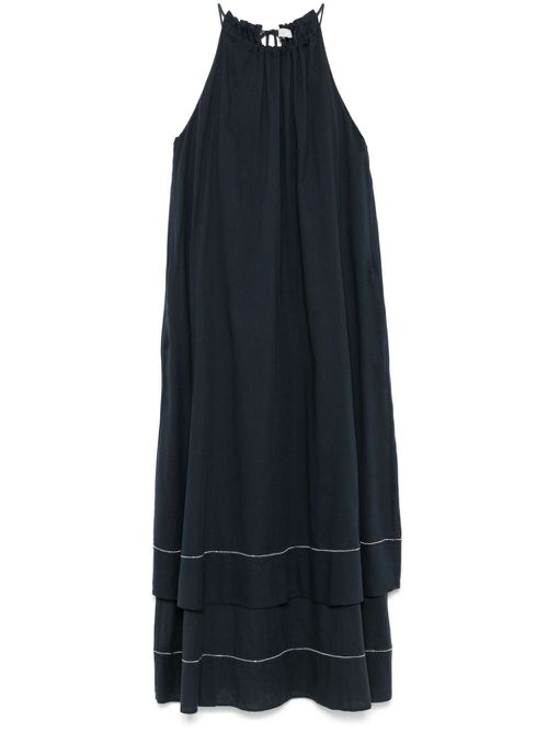 Cotton midi dress - Blue