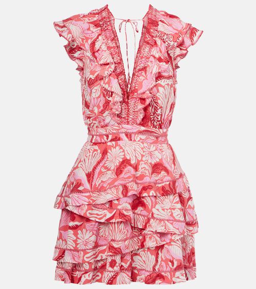 Carol floral satin minidress