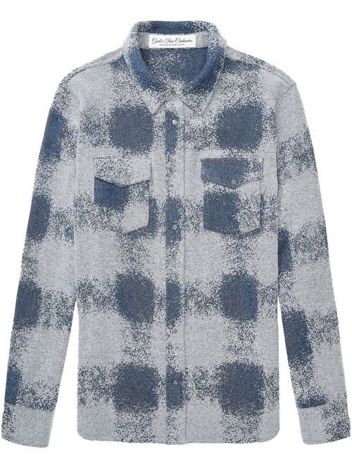 Patterned cashmere shirt - Grey