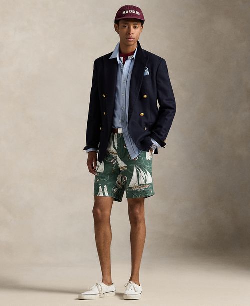 "Men's 8"" Classic-Fit Sailboat Chino Shorts - Forest Helms"