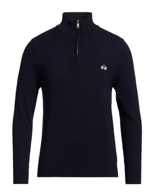 Man Turtleneck Midnight blue Size L Lambswool, Nylon