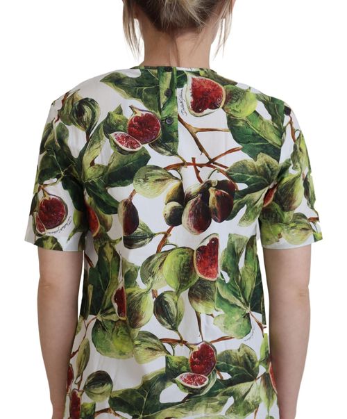 Figs Fruit Print Cotton T-Shirt — Multicolor