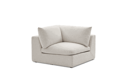 Beach Linen Corner Sofa Dawson by , Beige, for Living Room