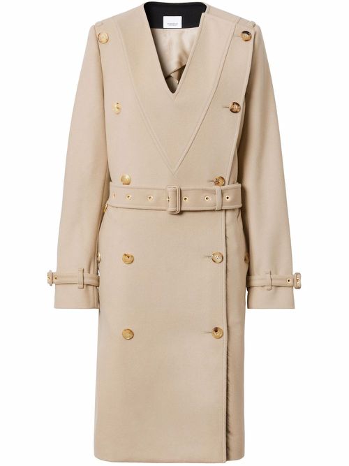 Double-breasted trench coat - Neutrals