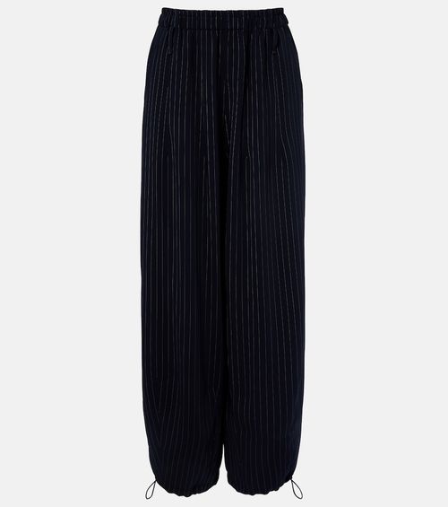 Oakdale pinstripe wide-leg pants