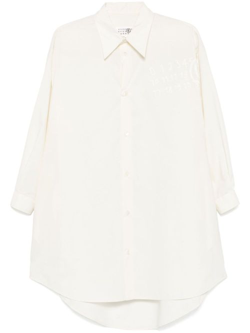 Poplin shirt dress - White