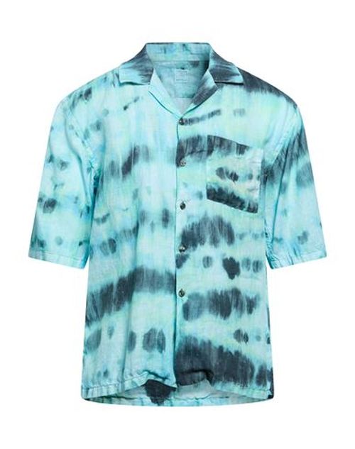 Man Shirt Turquoise Size 3XL Linen
