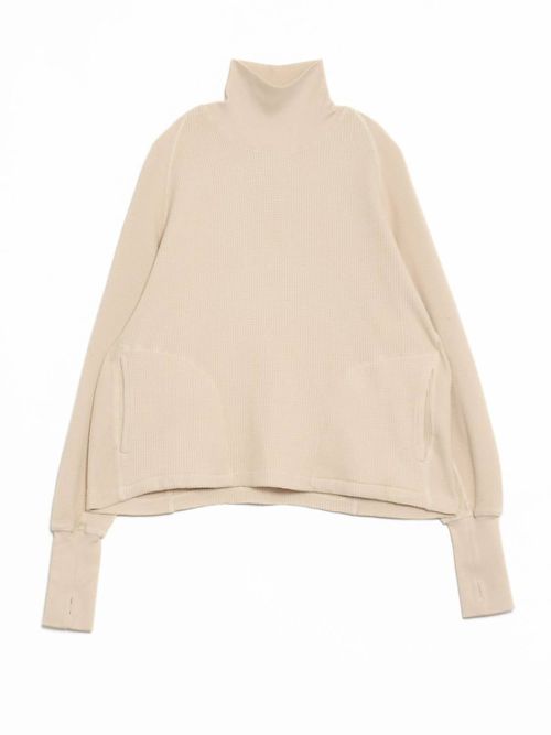 Men's Waffle Rollneck Top In Ecru