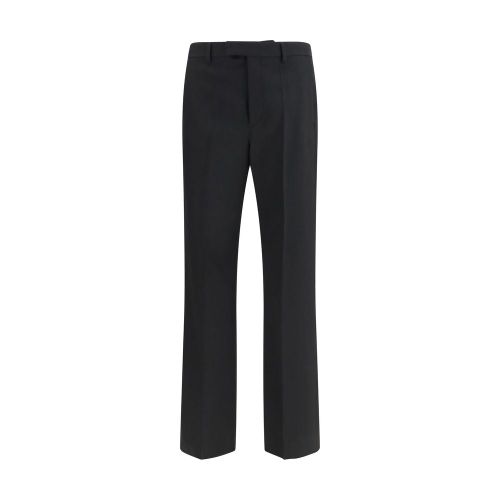 Merino Wool Tailored Trousers — Black
