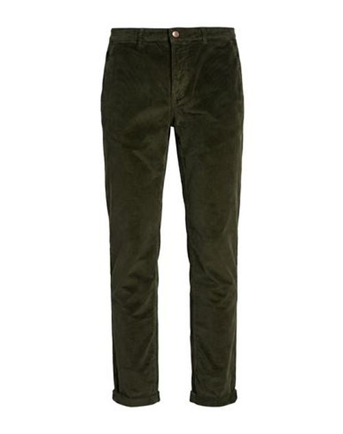 Man Pants Dark green Size 36 Cotton, Modal, Elastane