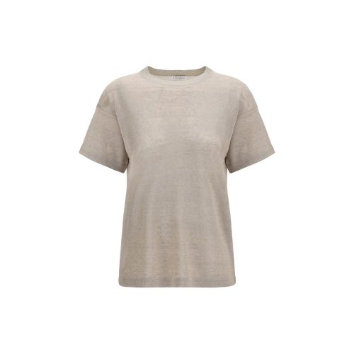Linen Crewneck T-Shirt — Beige