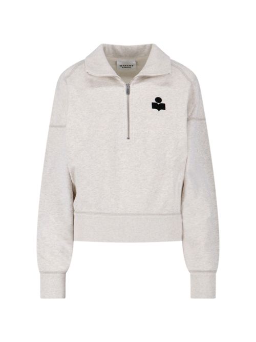 Ribbed Cotton Sweatshirt with Appliqué Detail