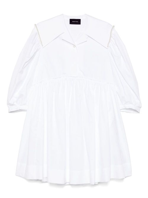 Simone Rocha beaded sailor-collar mini dress - White
