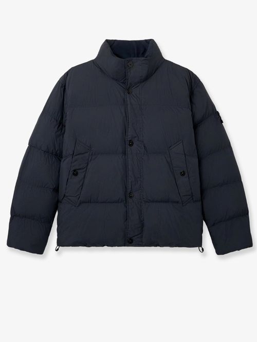Recycled Nylon Crinkle Reps Down Jacket — Blue