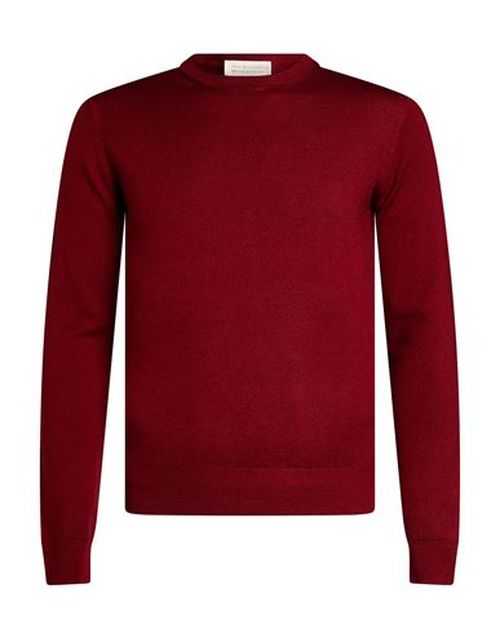 Man Sweater Brick Size 34 Wool