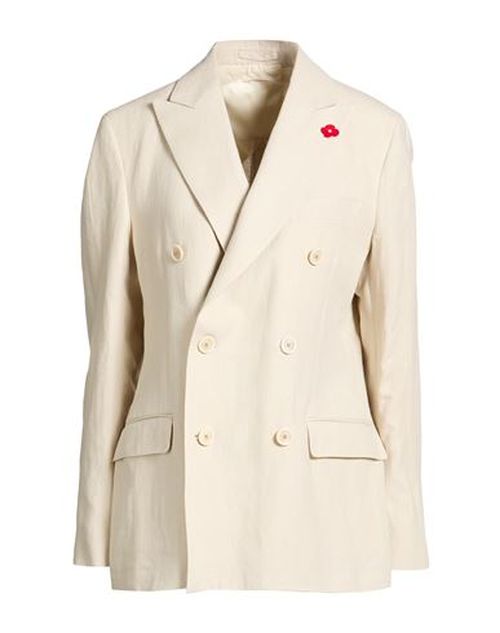 Woman Blazer Ivory Size 12 Linen