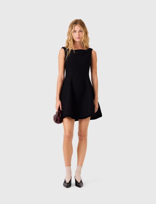 Short fringed tweed dress
