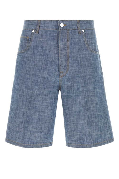 Relaxed Bermuda Shorts — Blue