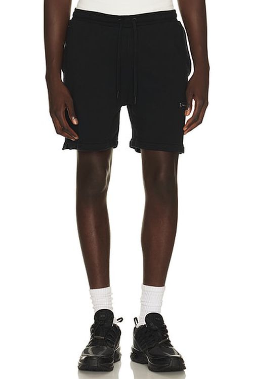 Whitespace Fleece Shorts in Black - Black. XL/1X also in S, M, L, XXL/2X