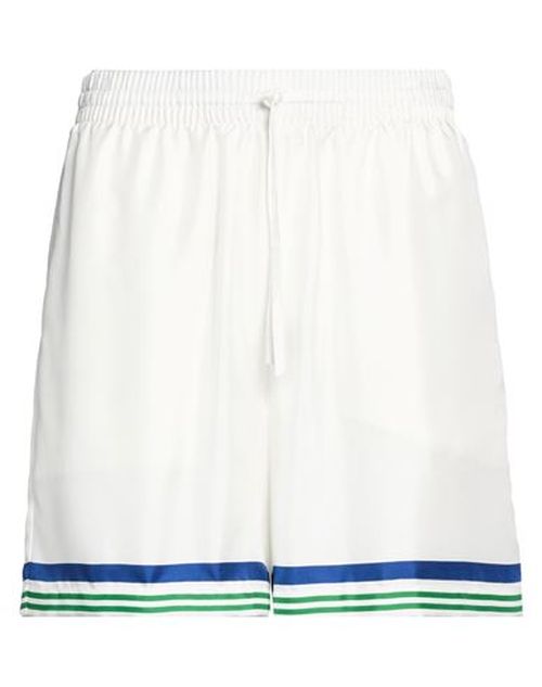 Man Shorts & Bermuda Shorts White Size S Silk